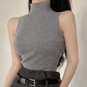 [오노마] ONM 민소매 슬림 폴라 골지니트티 NF9 하이넥 티숙 목폴라