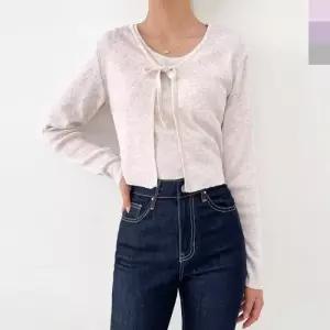 [오노마] ONM 2LCBB 1037 여자펄블링크롭나시니트가디건세트 브이넥