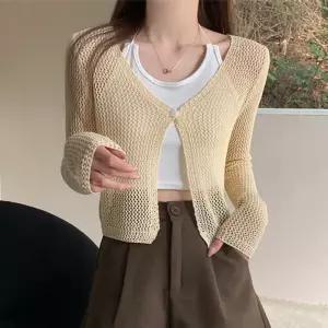 [오노마] ONM 여성 시원한 시스루 메쉬 여름 원피스 나시 가디건