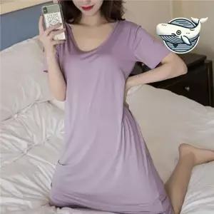 [오노마] ONM 부드러운 홈웨어 반팔 원피스 모달 브라탑