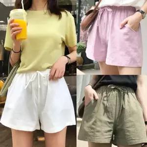 [오노마] ONM 8컬러 데일리 린넨반바지 밴딩바지 여성반바지