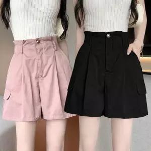 [오노마] ONM 여자 뒷밴딩 포인트 하이웨스트 스타일 카고 반바지