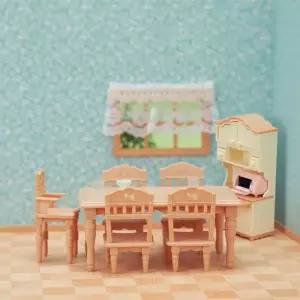 실바니안 패밀리 아기의자 다이닝룸 세트 가구 미니어쳐 주방 가구 소꿉놀이 인형놀이 수집