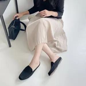 뮬슬리퍼 여성 스웨이드 쿠션감 빅사이즈 로퍼-4fY