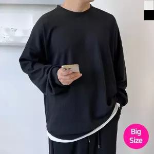 블레오 남자 빅사이즈 보들보들 골지 맨투맨 DM260318137