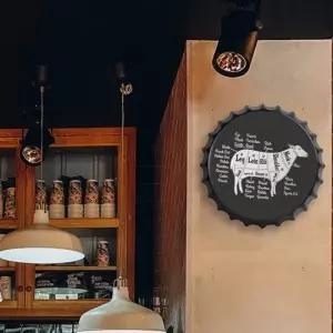 소품 철제 카우 레트로 병뚜껑 벽장식 액자 인테리어 빈티지