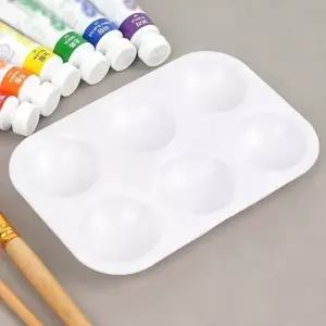 ( )미술 물감 6칸 혼합 미니 파레트 색채 화방 이젤 조색판 팔레트