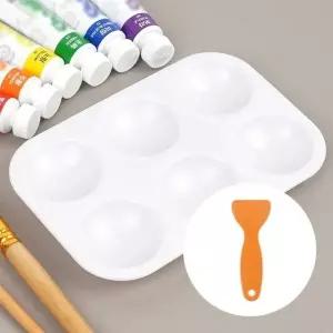 ( )6구 미술용 미니 파레트 아크릴팔레트 물감팔레트