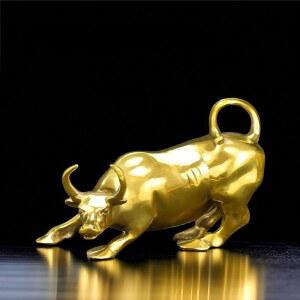구리 황소 형화절왕시소길이 12cm 길이 개업 길이왕시소 소 장 소형 왈티완 개업선물 황소상 트럼펫