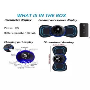 미니 전기 목 마사지기 충전식 휴대용 어깨 및 마사지 패치 다중 조절 레벨