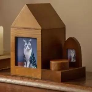 반려견 스톤 보관함 반려동물 액자 유골함 메모리얼 추모함 장례 고양이