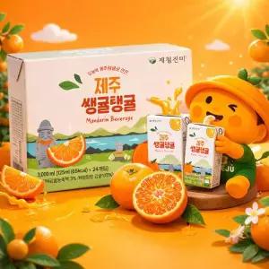 [아트박스]/제주하우스 제주하우스 모드락 제주무농약 감귤주스 125mlx24EA