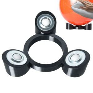 미끄럼 방지 디자인과 나일론 베어링이 있는 볼링공 회전 컵 - 볼링공(블랙) 스탠드, 스피너(블랙) 청소, 연마 및 전시에 이상적입니다