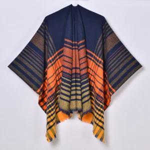 여자망토 가디건 수술 사계절 트임 체크 케이프 도톰 빅 클래식 라인 심쿵희망