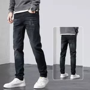 슬송렉샵 남자 데님 빈티지 캐주얼 키작남 일자핏 청바지 슬림핏 스키니팬츠 봄가을 소프트 통기성 긴바지 꾹3