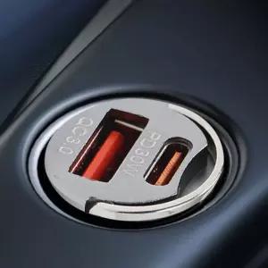 차량스마트폰충전기 스마트폰차량충전기 차량용 PD 고속충전 매립형 시거잭 그레이