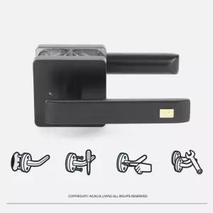 방문 사무실문 모던 심플 블랙 문고리 욕실용손잡이 목문용