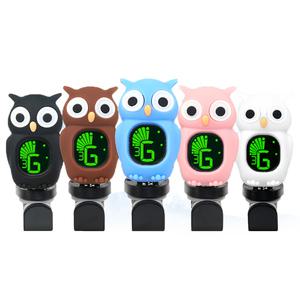 부엉이 카툰 튜너 B7 기타 우쿨렐레 튜닝기