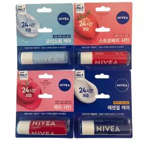 니베아 립케어 립밤 스트로베리 체리 모이스처 에센셜