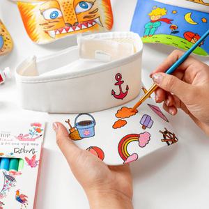 [문구티쳐] 민화샵 썬캡 모자 버킷햇 꾸미기 6종 유아모자 여름만들기 자외선차단