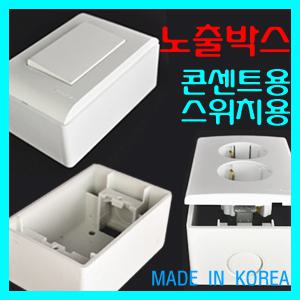 노출박스/PVC/콘센트용/스위치용노/방우콘센트용노출박스/스위치1/2구3구/콘센트1구
