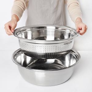 멀티 스텐다라이 2종세트 (40cm+38cm)/ 김장다라이 믹싱볼 스텐채반 펀칭볼