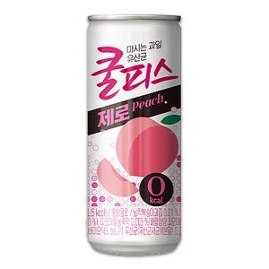 쿨피스 제로 복숭아 230ml 30캔 유산균 과즙음료