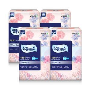 잘풀리는집 리얼실키 미용티슈 280매 3입 X 4팩(12입)