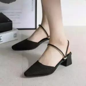 [분홍코끼리](쫀득몰드창) 메모리 니트 슬링백 블로퍼(5cm)