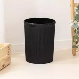 창신리빙 주름오픈 휴지통(대) 12L 블랙