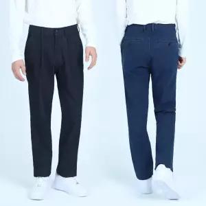 봄 여름 중년 남성 청바지 작업복 청바지 스판 쿨맥스 아빠 일자 통청바지 편한 여름용 간절기 용접 빅사이즈