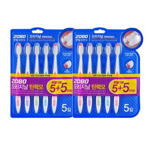 2080 오리지날 칫솔 탄력모 5+5(10입) x2개(총20입)
