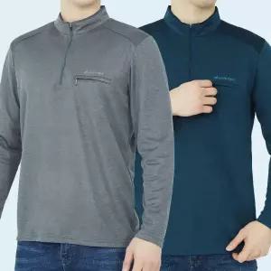 봄 여름 아빠옷 중년 남성 티셔츠 긴팔 무지티 작업복 상의 기능성 스판 일복 40대 50대 춘추 간절기 빅사이즈