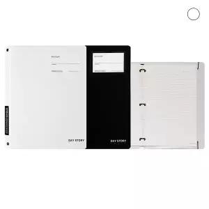 Q 데이스토리 포켓3공바인더노트 화이트 220x275x25mm