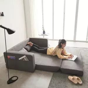 [지베스] 쿠우 3인용 아쿠아텍스 가죽 접이식 소파베드