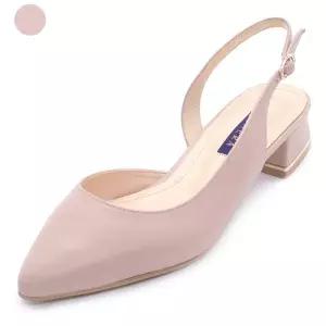 갤러리아 세라 여성 수제화 소가죽 펌프스 통굽 슬링백 S22G001 핑크 3CM