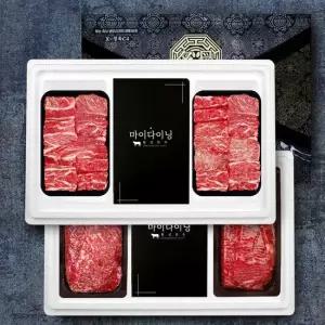 횡성한우 가족1호 갈비2 불고기 국거리 한우선물세트 2.2kg