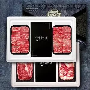 횡성한우 가족2호 갈비2 차돌 등심 한우선물세트 2.2kg