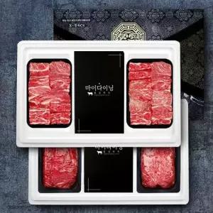 횡성한우 가족10호 갈비2 국거리 장조림 한우선물세트 2.2kg