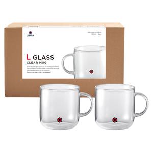 리한 엘글라스 머그 클리어, 2P세트, 1개