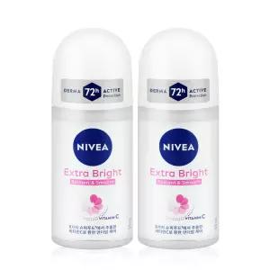 니베아 데오드란트 롤온 엑스트라 브라이트 50ml 2개