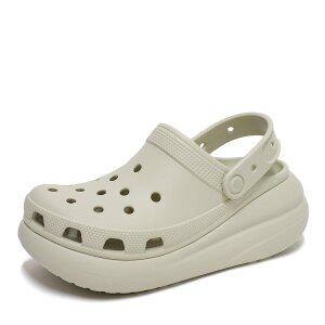 [크록스] 클래식 크러쉬 클로그 플랫폼 샌들 슬리퍼 본화이트 207521-2Y2