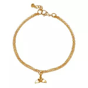 [한국금다이아몬드] 여자 순금 팔찌 유광 고래 꼬리 24K 3.75g 18K장식