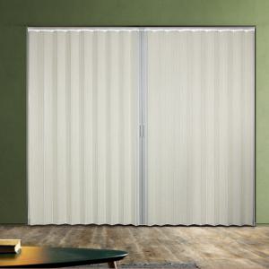 자바라 홀딩도어 자바라문 접이식문 칸막이문 투명 방염 커튼 이중아이보리