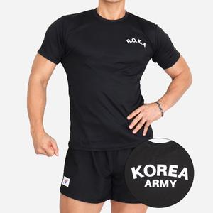 쿨웨어 ROKA 로카반팔티 검정 로카티 군인 군용 군대 반티