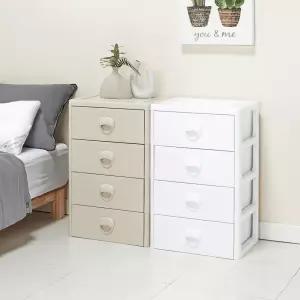 사랑을 담은 하트 4단 서랍장 옷장 정리함 장난감정리함 주방 수납장