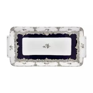 [마이센]비폼 플라워 플래티넘 스퀘어 플레터