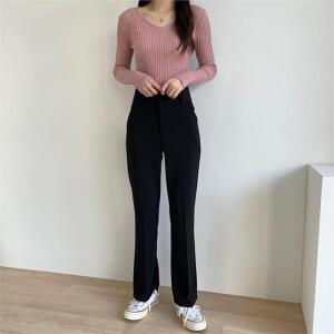 여자 세미 부츠컷 밴딩 키큰녀 키작녀 슬랙스 팬츠