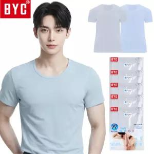 BYC 남성 반팔 런닝 5매 에어로쉬 땀 기능성 유색 티반 남자 흡한속건 스포츠 회색 하늘색 운동 5S_BYA2118