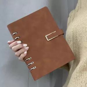 빈티지 A5 6공 바인더 만년 다이어리 가죽 커버 브라운 보육 교사 교사용 유치원 교무 수첩 집